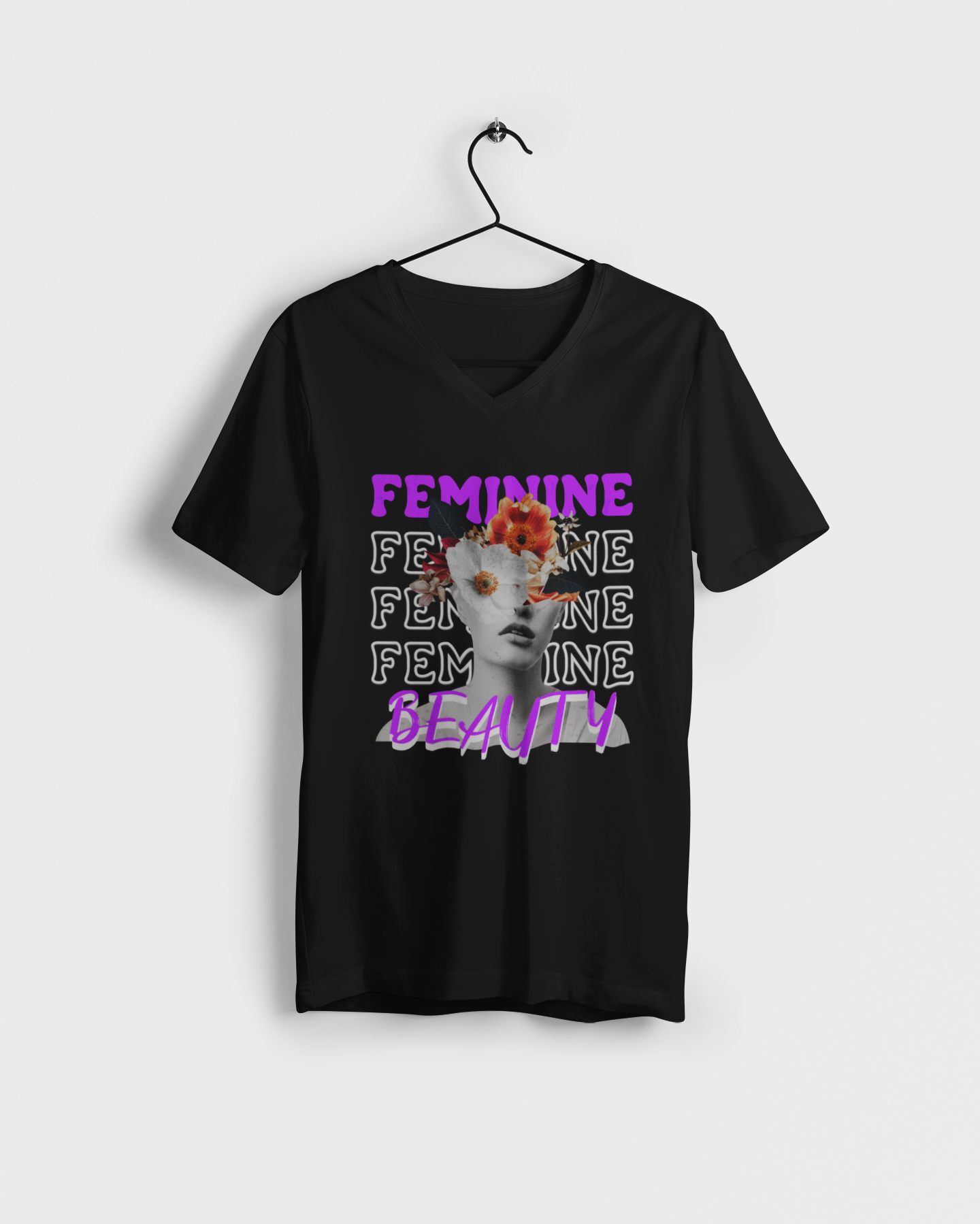 "Feminine Beauty" V-Neck Tee