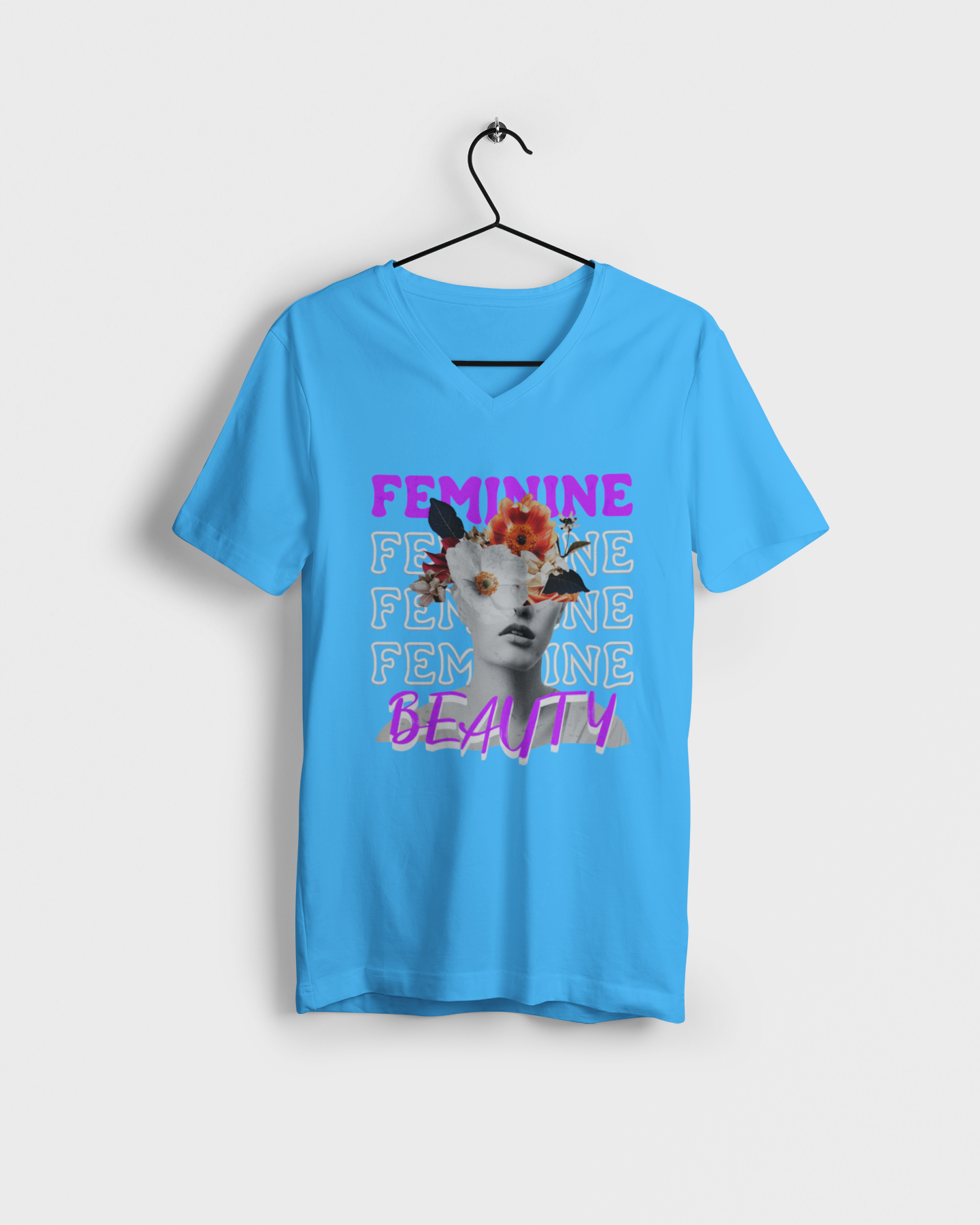 "Feminine Beauty" V-Neck Tee